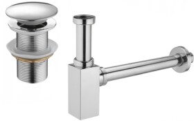 MEXEN/S - Umyvadlový sifon s výpustí click-clack bez přepadu, chrom 7991060-00