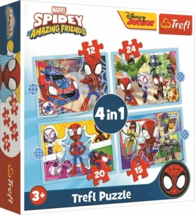 Trefl - Puzzle - Spidey a jeho úžasní přátelé 4v1