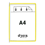 Djois závěsný rámeček kapsou, A4, otevřený shora, žluté, 10 ks