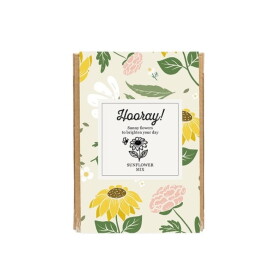 Blossombs Dárková sada semínek slunečnic Hooray – 4 ks, žlutá barva, papír