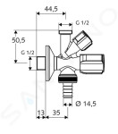 SCHELL - Comfort Rohový ventil kombinovaný, chrom 035690699