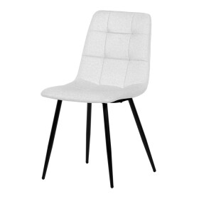 Jídelní židle, bílá, sametová látka, DCL-X7015 WT2