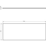 MEXEN - Uni vrchní deska 120, černá lesk 91AXX-1204-464-18-70
