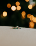 LUNICA Dětské stříbrné kroužky EMERALD 1025