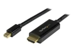 StarTech pasivní adaptér Mini DisplayPort M na HDMI M černá / 4k a 2K / audio 7.1 (MDP2HDMM1MB)