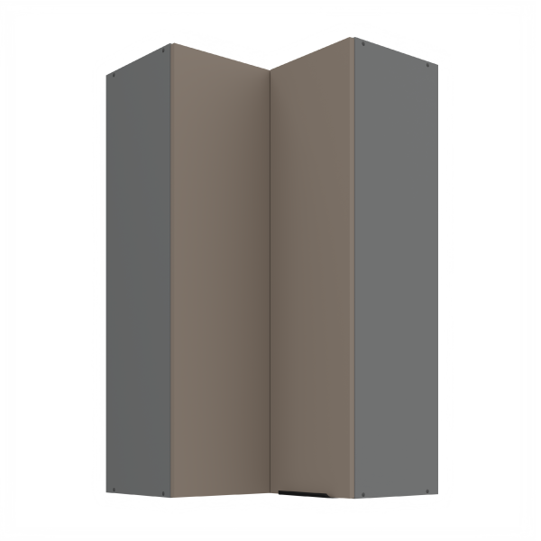 Horní rohová skříňka Aria ANT 60x60 GN-108 2F (90°) Barva korpusu: Antracit, Barva dvířek: TA - Sandgrau AFM