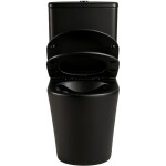 CERANO - WC kombi Carlito, Rimless - bezokrajové splachování + Slim/SoftClose sedátko - spodní/zadní odpad - černá matná - 61x36,5 CER-433866
