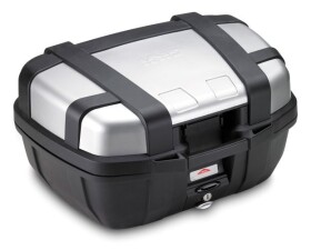 Trk52N kufr Givi Trekker černý se stříbrným hliníkovým víkem (Monokey), objem 52 ltr.