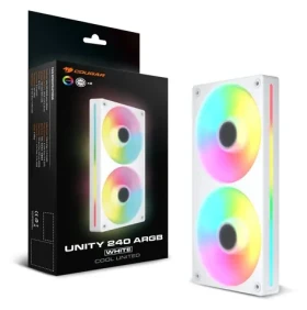 COUGAR Unity240-FB bílá / Ventilátor / 2x 120 mm / ARGB / PWM / 700-2500 RPM (CF-UN240FW-RGB)