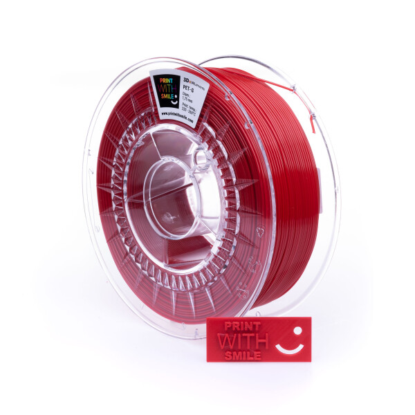 PET-G filament Red 1,75 mm Print With Smile 1 kg