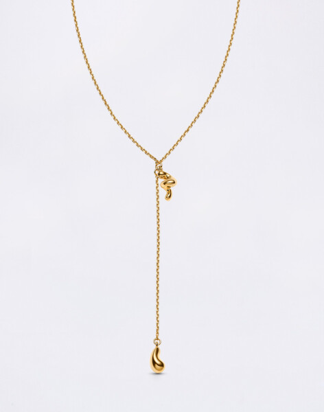 Maria Black Whirl Necklace Gold Gold