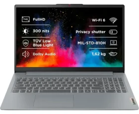 Lenovo IdeaPad Slim 3 15AMN8 šedá / Notebook / 15.6" FHD / AMD Ryzen 5 / 8GB / 512GB SSD / Radeon 610M / W11H (82XQ01AYCK)