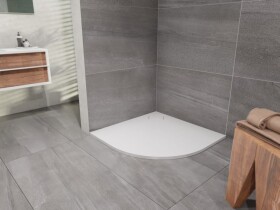 Lansanit Sprchová vanička LUX 900x900 mm, čtvrtkruh LANLUX90K