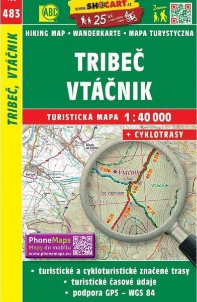 Tribeč, Vtáčnik 1:40 000