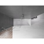 MEXEN/S - Velar dvoukřídlá posuvná vanová zástěna 80 x 150, transparent, nikl kartáčovaný 896-080-000-01-97