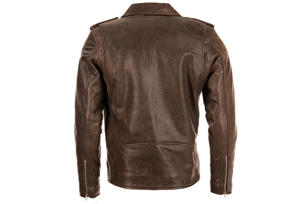 Pánská Kožená Bunda Křivák Professional Brown Brixton Hnědá Velikost: 8XL