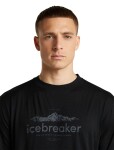 ICEBREAKER Mens Merino 150 Tech Lite SS Rlxd T ibHeritage, Black velikost: S
