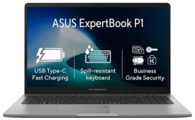 ASUS ExpertBook P1 šedá / Notebook / 15.6" FHD matný / Intel Core 7 240H / 32GB DDR5 / 1TB SSD / Intel Graphics / W11P (P1503CVA-S7C7321X)