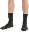 ICEBREAKER Mens Hike Cool-Lite 3Q Crew, Jet Heather/Monsoon velikost: 39-41,5 (S)
