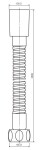 OMNIRES - Sprchová hadice, 150 cm, bílá mat 029WM