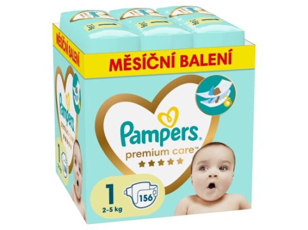 Pampers Premium Care, vel. 1, 156 ks