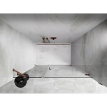 MEXEN/S - Lunar-B sprchové dveře křídlové pravé 115, transparent, měď kartáčovaná 832S-115-050-65-00-P