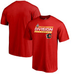 Fanatics Dětské Tričko Calgary Flames 2019 Pacific Division Champions Clipping Velikost: Dětské let)