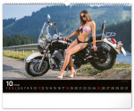 Nástěnný kalendář 2026 NOTIQUE - Girls & Bikes, 48 x 33 cm
