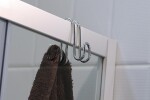 AQUALINE - Závěsný háček na sprchové zástěny dvojitý, chrom 37030