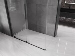 MEXEN/S - Velar sprchový kout 140 x 85, transparent, černá 871-140-085-01-70