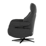 Relaxační křeslo, elektrické zabudované ovládání, šedá, látka, TV-B3973 GREY2