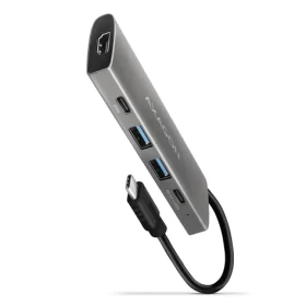 AXAGON HMC-5G21, USB 10Gb/s hub, porty 2x USB-A, 2x USB-C, HDMI 4k/30, PD 60W, kabel USB-C 13cm (HMC-5G21)