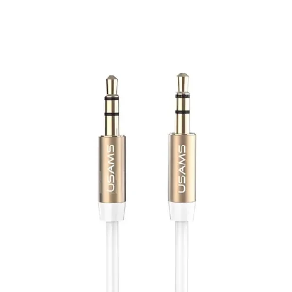 USAMS YP-01 bílá / Audio kabel / Jack 3,5 mm - Jack 3,5 mm / propojovací / 1 m (YP102)