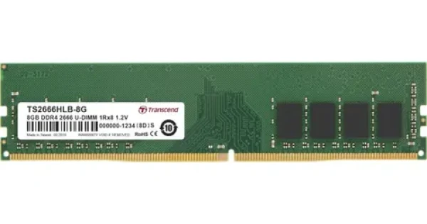 Transcend paměť 8GB / DDR4 2666 / U-DIMM / 1Rx8 / 1Gx8 / CL19 / 1.2V (TS2666HLB-8G)