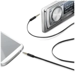 CELLY Audio kabel 2 x 3.5mm jack černá / plochý (LINEIN35BK)
