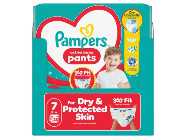 Pampers Active Baby Pants, vel. 7, 25 ks