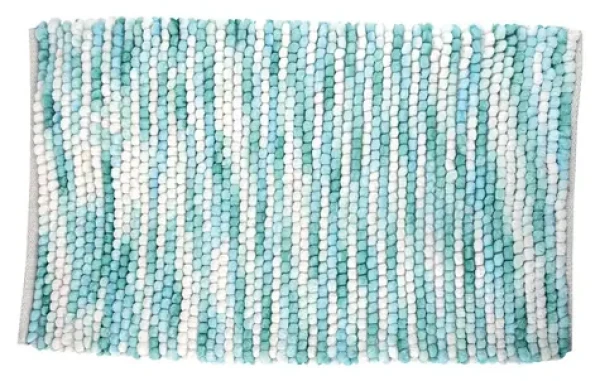 Spirella KITO modro-zelená / Koupelnová předložka / Mikrovlákno / Protiskluzová / 50 x 80 cm