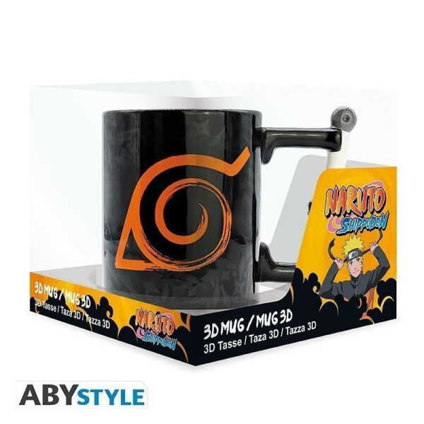 Naruto Shippuden 3D Keramický hrnek - Kunai Konoha 460 ml