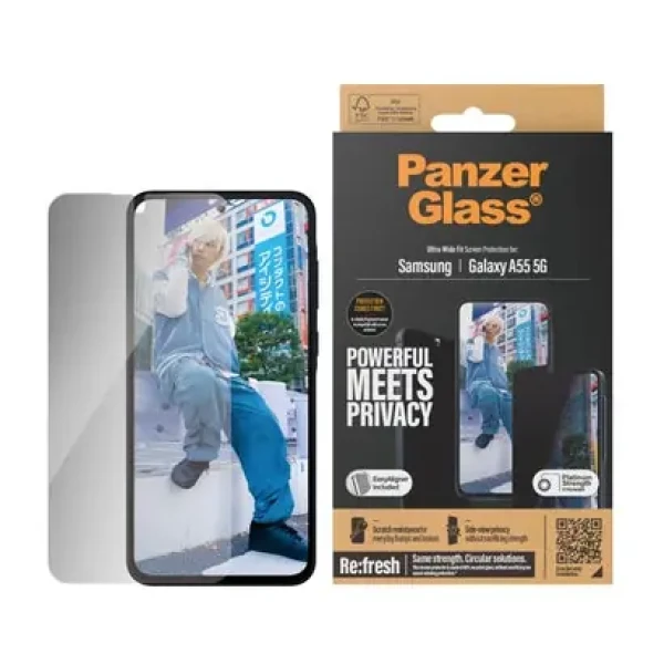 PanzerGlass Privacy Samsung Galaxy A55 5G s instalačním rámečkem (P7358)