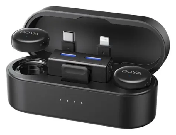 BOYA BOYALINK 3-02 černá / Klopový mikrofon / bezdrátový / 2.4GHz / USB-C