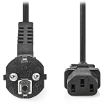 Nedis napájecí kabel IEC-320-C13 - Schuko úhlová zástrčka černá / Napájecí kabel / 230V / 10A / 3 m (CEGL10000BK30)