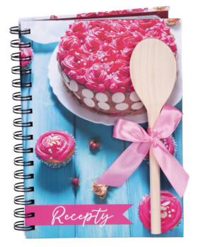 Kniha na recepty vařečkou A5 Cake spirála