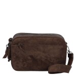 Semišová dámská crossbody kabelka Lory, tmavě hnědá