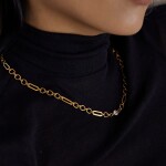ELENYS Unity Chain – pozlacený náhrdelník 18K žluté zlato Délka: 45+5 cm / max. 50 cm