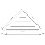 SAPHO - SMART rohová polička do spár 210x15x210, černá mat XJ615B
