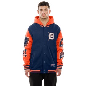 New Era Pánská bunda Detroit Tigers MLB Full Snap Patch Velikost: 2XL