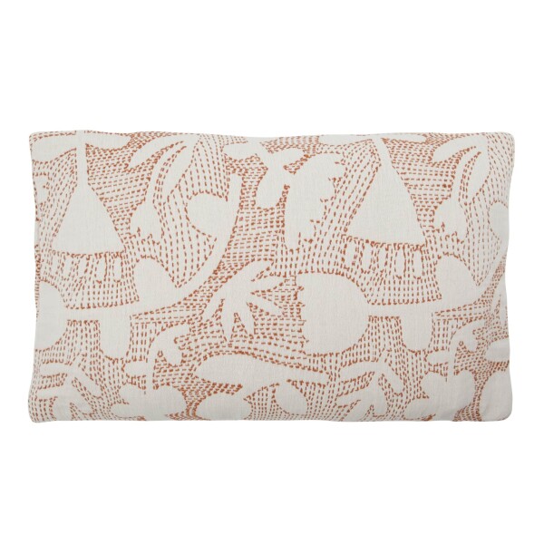 House Doctor Bavlněný povlak na polštář Sari Off White 50 x 30 cm, krémová barva, textil