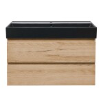 Koupelnová skříňka 2 zásuvková s umyvadlem SAT B-Way 99x50x45 cm dub mat BWAY2100OAKU2BB BWAY2100OAKU2BB
