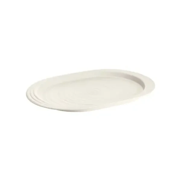Guzzini TIERRA L mléčně bílá / Servírovací podnos / Recyklovaný PET / 47,5 x 32,5 x 3 cm (197401156)