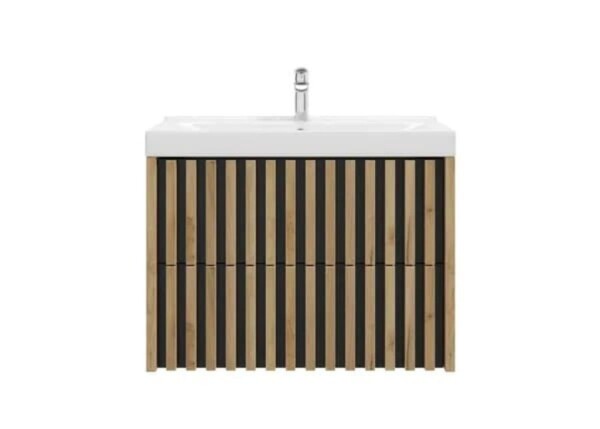 Koupelnová skříňka s umyvadlem SAT Delano 80x56x45 cm dub mat DELANO80ZDCUM DELANO80ZDCUM